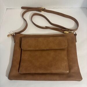 Shiraleah Chicago Tan Crossbody Handbag 12.5"x9"